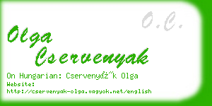 olga cservenyak business card